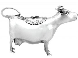 Antique Silver Cow Creamer UK