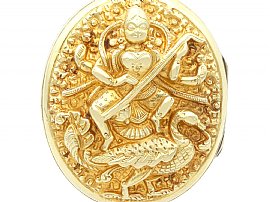 Posterior of Large Antique Gold Locket
