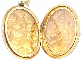 Interior of Large Antique Gold Locket