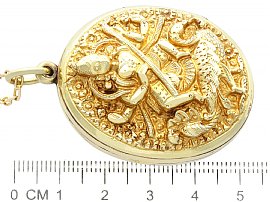 Measurements of Large Antique Gold Locket 