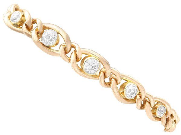 Antique Diamond Bracelet Yellow Gold 14k 