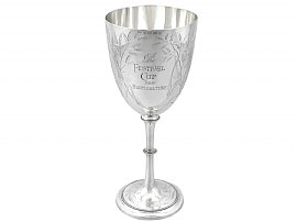 Sterling Silver Presentation Goblet / Cup - Antique Victorian (1874)