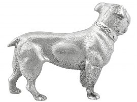 Vintage Silver Dog Figurine 