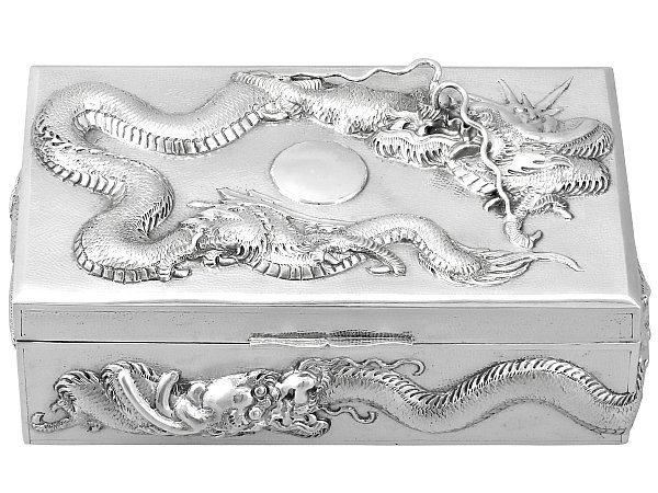 Chinese Silver Export Box UK