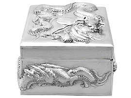 1800s Chinese Silver Export Box UK