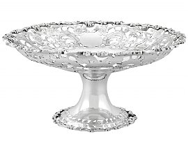 Sterling Silver Fruit Tazza / Dish - Antique Edwardian