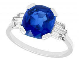 Ceylon Sapphire Ring Vintage 