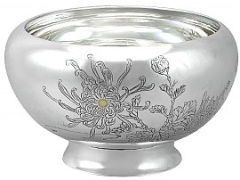 Japanese Silver Serving Bowl - Antique Circa 1900