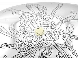 Chinese Export Silver Bowl Detail 