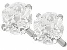1.61ct Diamond and 18 ct White Gold Stud Earrings - Antique and Contemporary