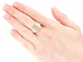 Antique Signet Ring Wearing 