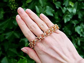 yellow gold stone bracelet