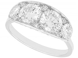 2.72 ct Diamond and 18ct White Gold Dress Ring - Vintage Circa 1950