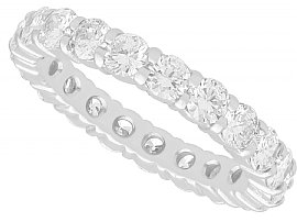 1.89ct Diamond and 18ct White Gold Full Eternity Ring - Vintage French Circa 1950