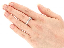 French Diamond Eternity Ring on hand