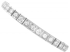 4.52ct Diamond and Platinum Bracelet - Antique French Circa 1930