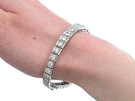 Antique Diamond Bracelet for Women on the wrist