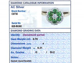 Grading diamond and emerald ring 