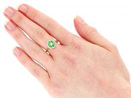 Ring with Diamonds Wearing 