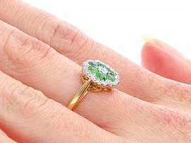 Wearing Emerald Flower Ring  