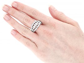 Multiple Marquise Diamond Ring Wearing Image