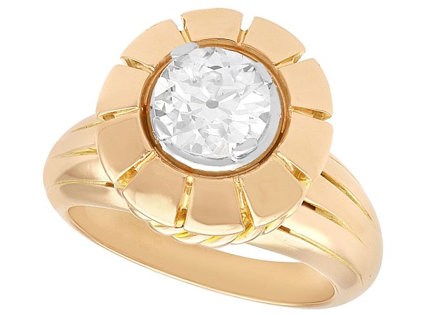 Gold Art Deco Diamond Solitaire Ring