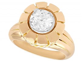 Gold Art Deco Diamond Solitaire Ring