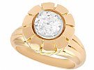 1.20 ct Diamond and 18 ct Rose Gold Solitaire Ring - Antique French Circa 1925