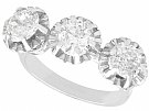 1.81 ct Diamond and Palladium Trilogy Ring - Antique Circa 1920