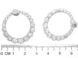 Antique Diamond Hoop Earrings size