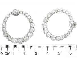 Size Of Antique Diamond Hoop Earrings