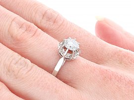diamond solitaire ring on hand