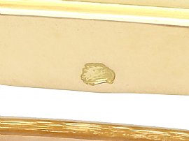 Antique Yellow Gold and Diamond Brooch Hallmarks 