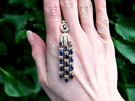 Vintage Sapphire and Diamond Jewellery Set Outside