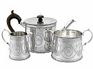 Sterling Silver Three Piece Bachelor Tea Service - Antique Victorian (1873)