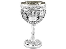 Burmese Silver Goblet - Antique Circa 1908