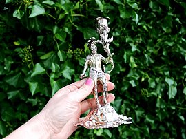 Figural Silver Candle Holder Outside