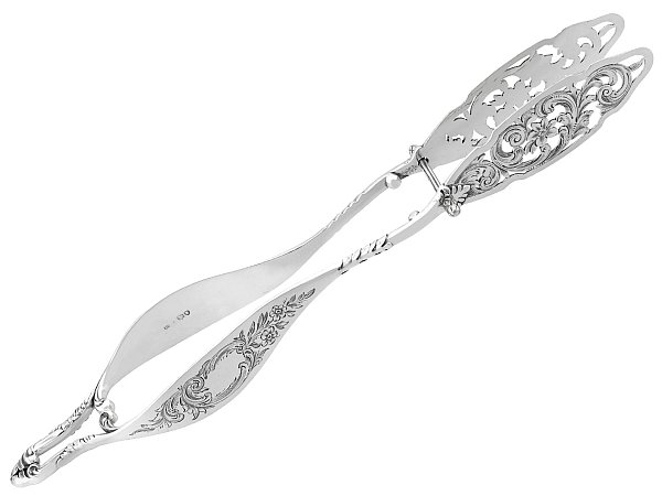 Large Sterling Silver Tongs