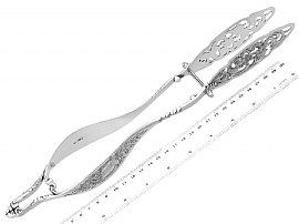 Large Sterling Silver Tongs Size