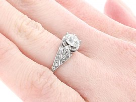 Diamond Engagement Ring Wearing Hand