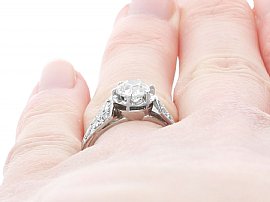 Antique Engagement Ring Wearing Finger