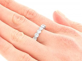 1950s Diamond Full Eternity Ring Wearing Image
