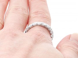 Full Diamond Eternity Ring Being Worn