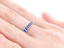 Wearing Vintage Sapphire Eternity Ring