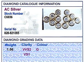 Diamond Grading Report Card