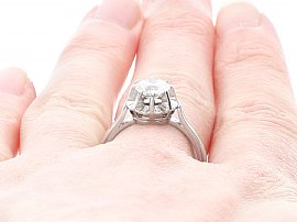 Wearing 8 Claw Diamond Solitaire Ring 