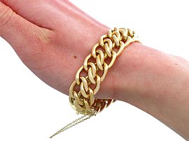 Yellow Gold Bracelet Being Worn