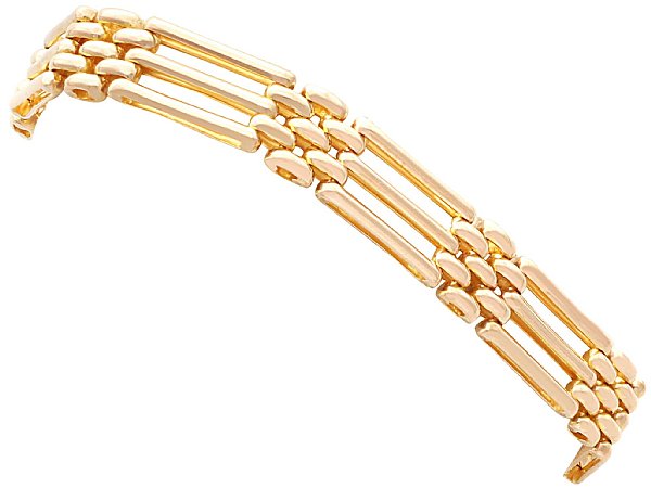 9ct Gold 3 Bar Gate Bracelet