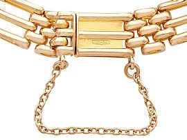 1920s 9ct Gold 3 Bar Gate Bracelet