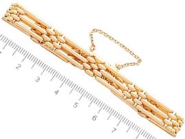 9ct Gold 3 Bar Gate Bracelet Size